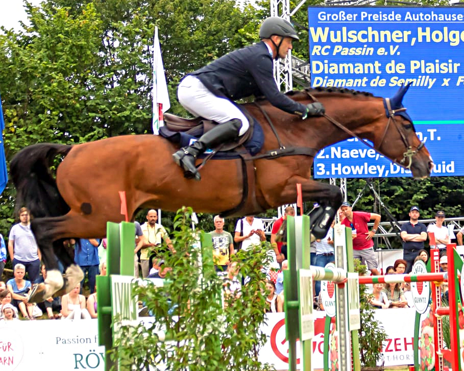 Im Sattel zuletzt etwas kürzergetreten, hat Holger Wulschner im Hengst Diamant de Plaisir (v. Diamant de Semilly) wieder ein Championatspferd mit dem er im Herbst den Großen Drei-Sterne-Preis in Chemnitz gewann. © KaLo