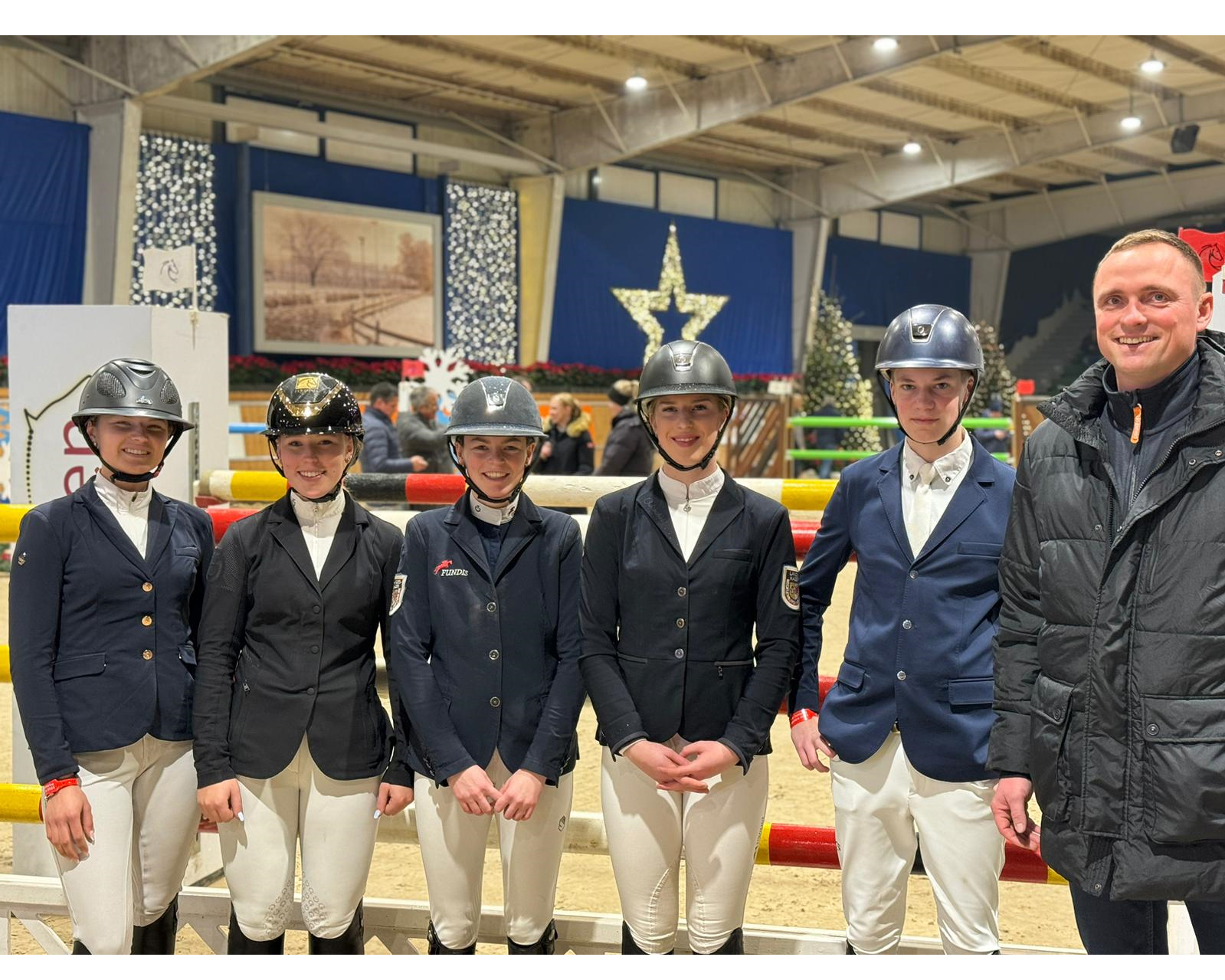 Das MV-Team unter Leitung (v. r.) von Heiko Strohbehn mit Hendrik Greve, Alina Maack, Lilli Plath, Linea Makowei und Tessa Leni Thillmann. © Kathrin Greve