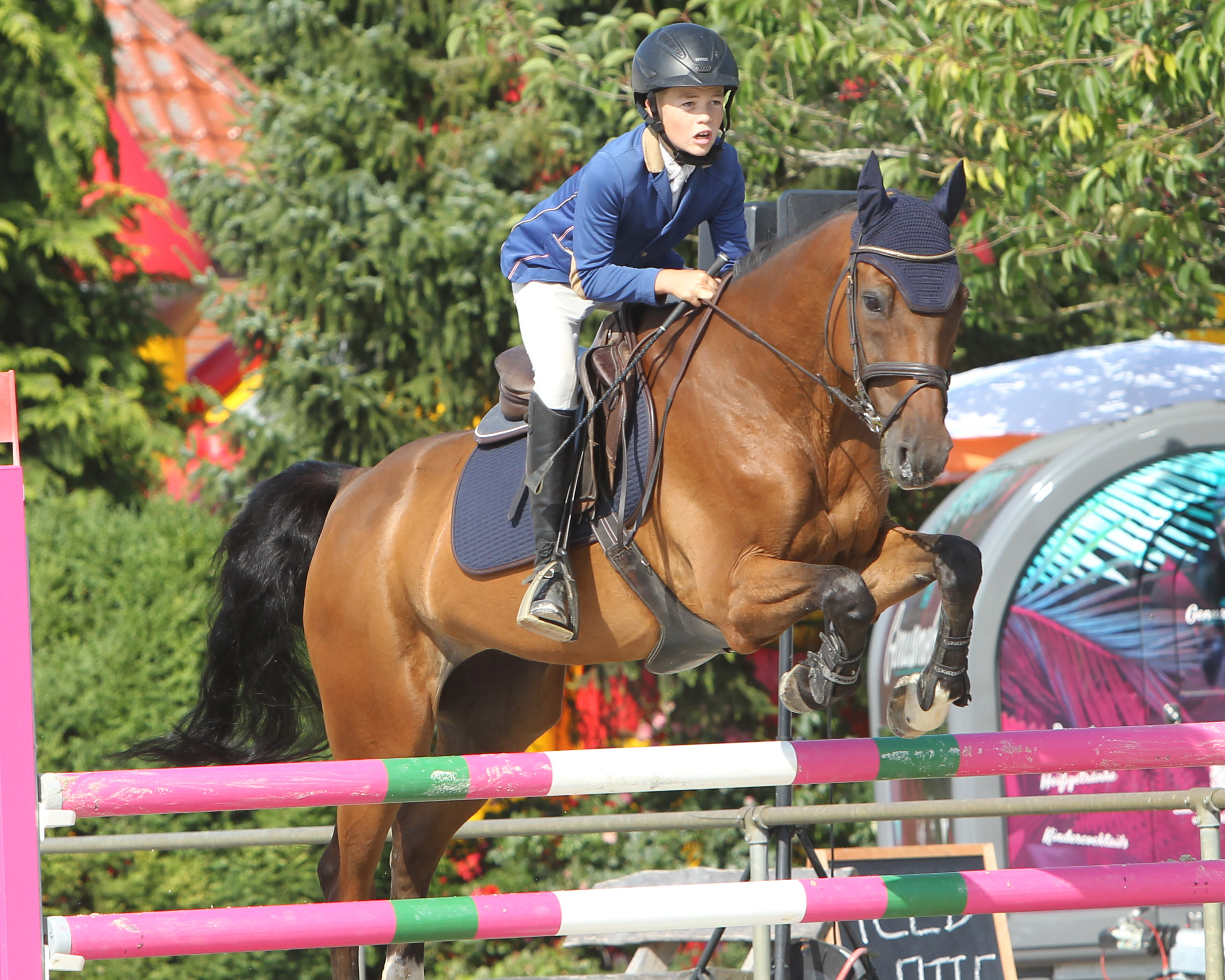 Der 13-jährige Fritz Michel Horn aus Groß Schwansee gewann mit dem 21-jährigen erfahrenen Coco Chambato das Championat der U16 Children. © Archiv Wego