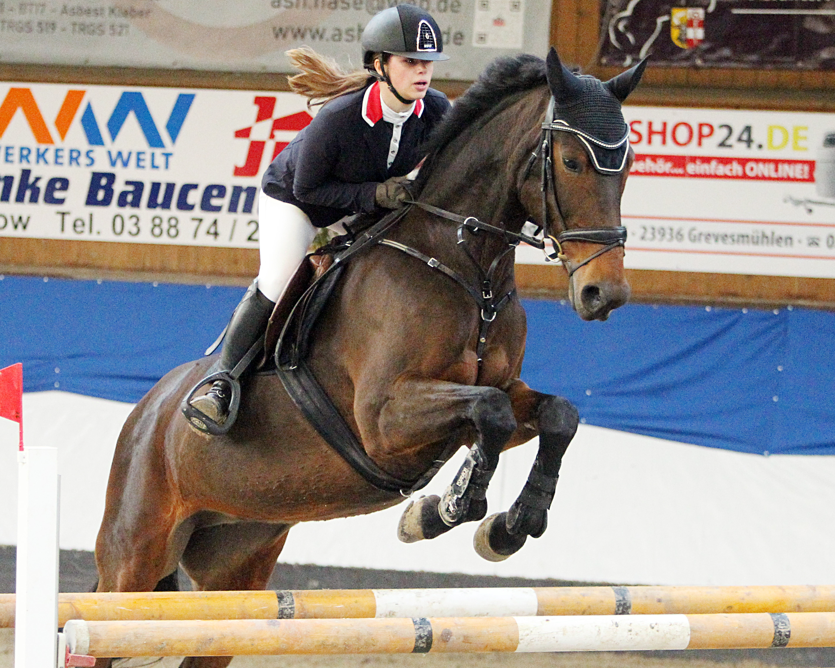 Die 1. Qualifikation zum „Glantz-Junior-Future-Cup“ gewann die 15-jährige Solveig Michels (Alt Meteln) mit Dolce Vita. © Archiv Wego