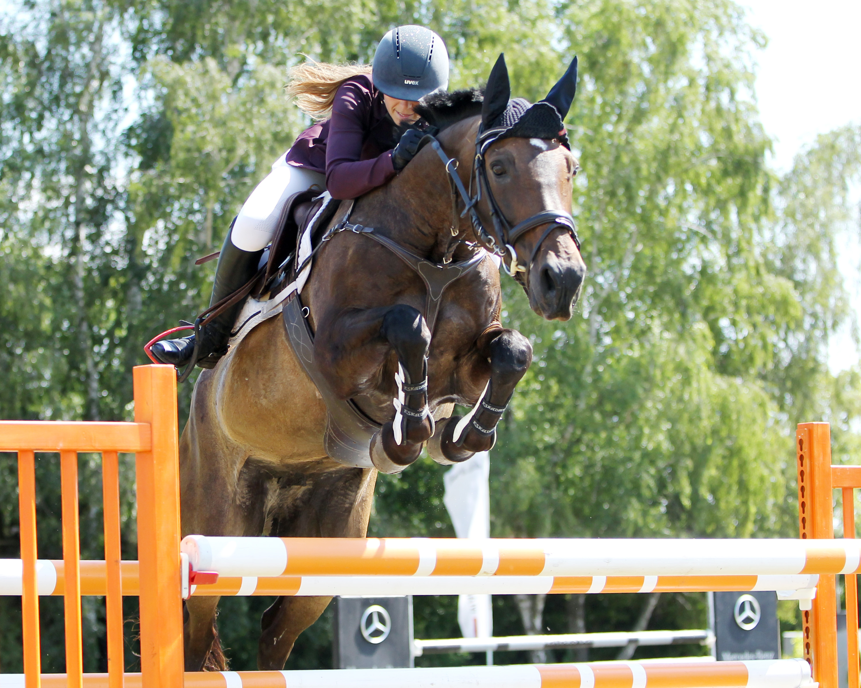 Am Samstag Sieg im M-Punktespringen in Prohn, am Sonntag L-Punkte-Sieg in Miltzow - Paulin Binz (Dubnitz) mit Fanny. © J.Wego