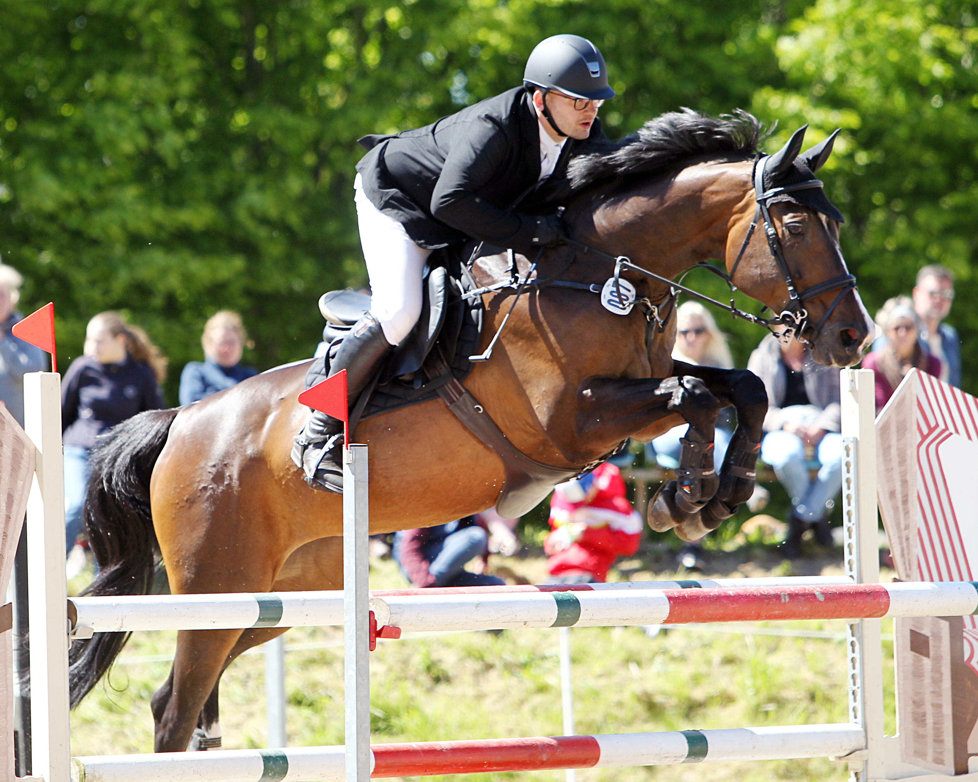 Den Großen Preis von Parkentin, eine Ein-Sterne M-Springen, hat Florian Villwock (RSG Wöpkendorf) mit Arizona gewonnen. © J.Wego