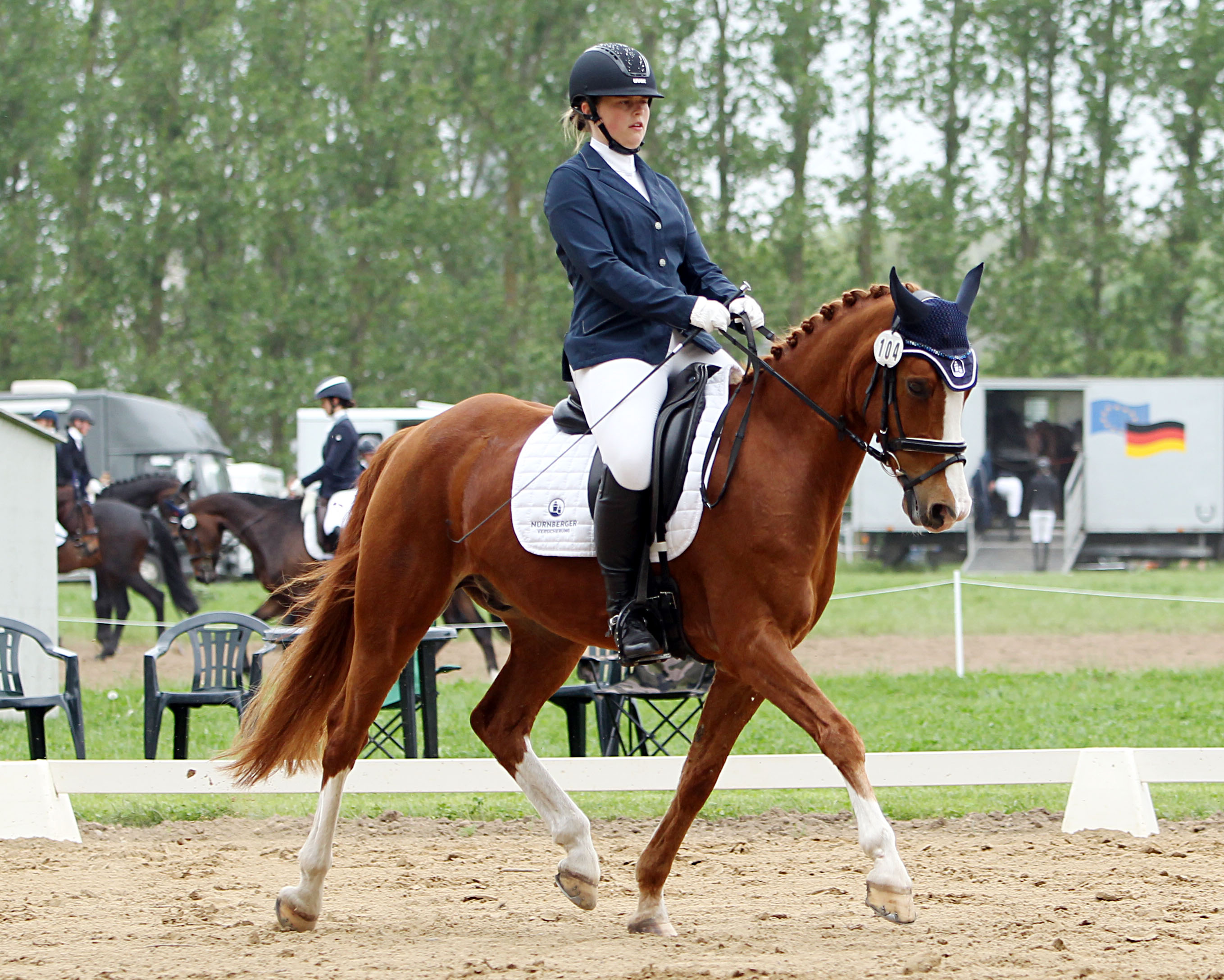 Zweithöchste Dressurprüfung war die L-Dressur Aufgabe L5 die von Hanna Lipka vom Lewitzer RFV mit dem Pony Couscool gewonnen wurde. © J.Wego