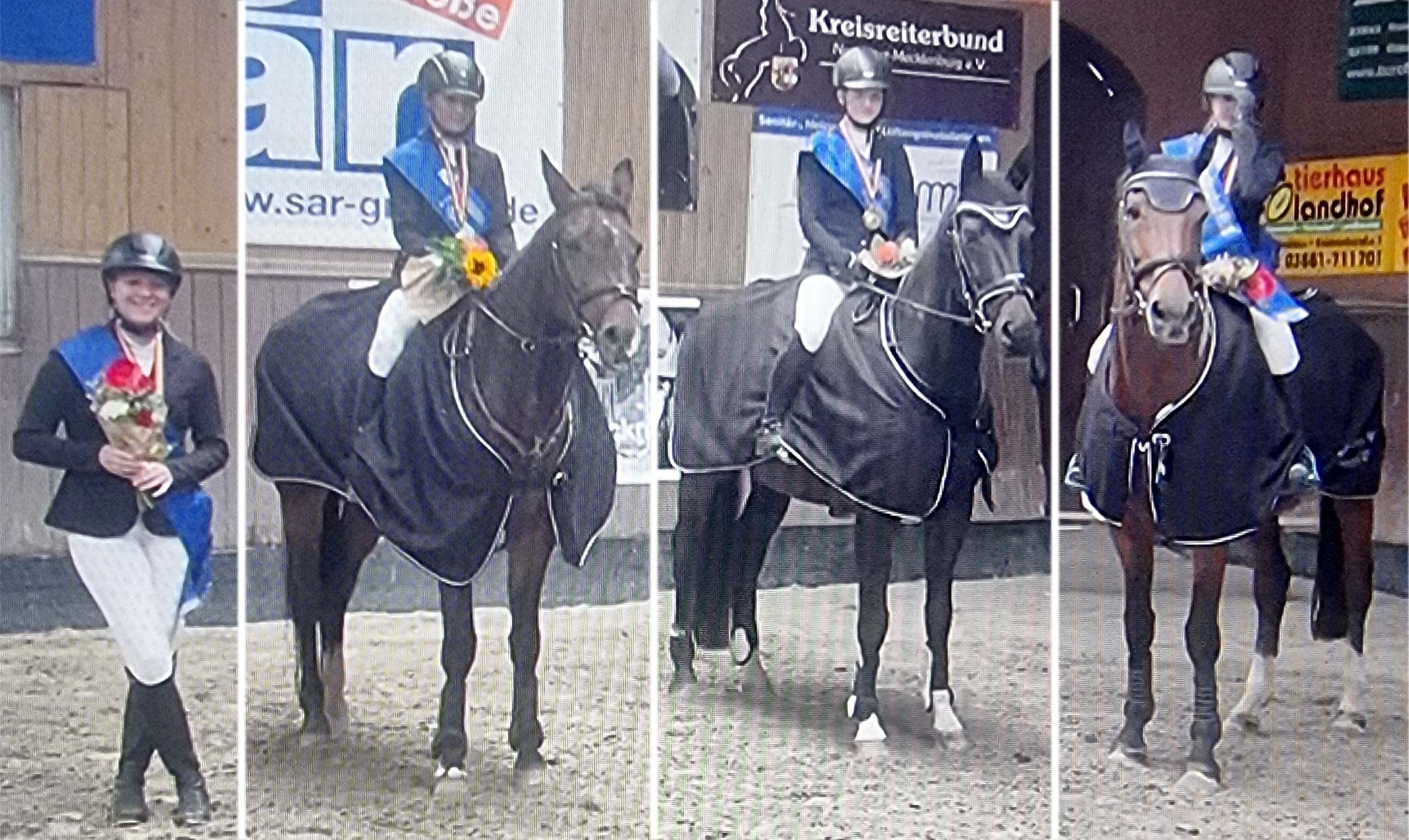 Im Springen gingen die Kreismeistertitel an Minza Witte auf Momo, Larissa Piske auf Ladina, Leonie Schulz auf Monte Gino FS und Thea Helen Horn auf Upsala. © G.Habenstein