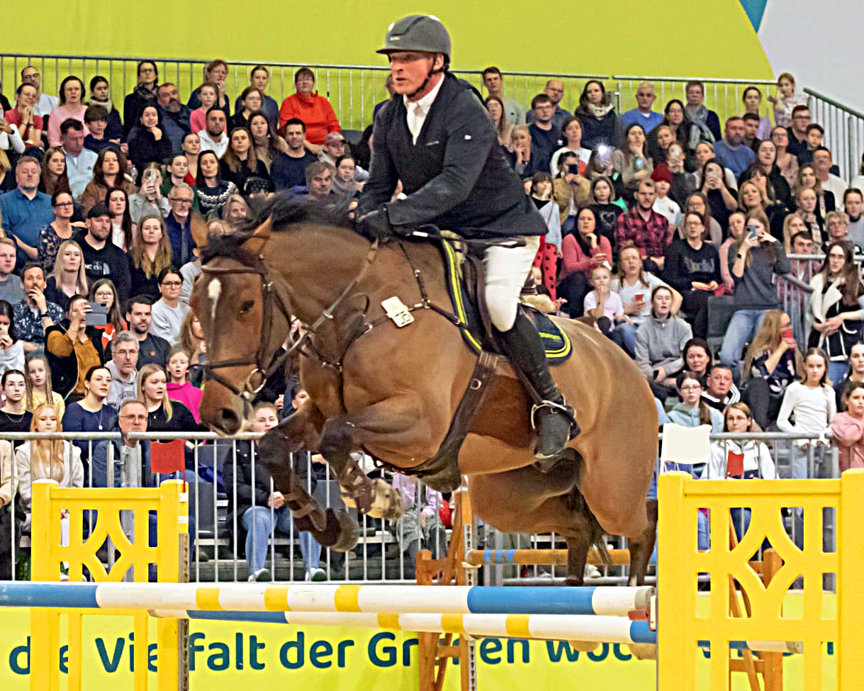 Jörg Möller kam zu mehreren Platzierungen und wurde im Masters Fünfter mit dem 8-jährigen Caloubet. © KaLo