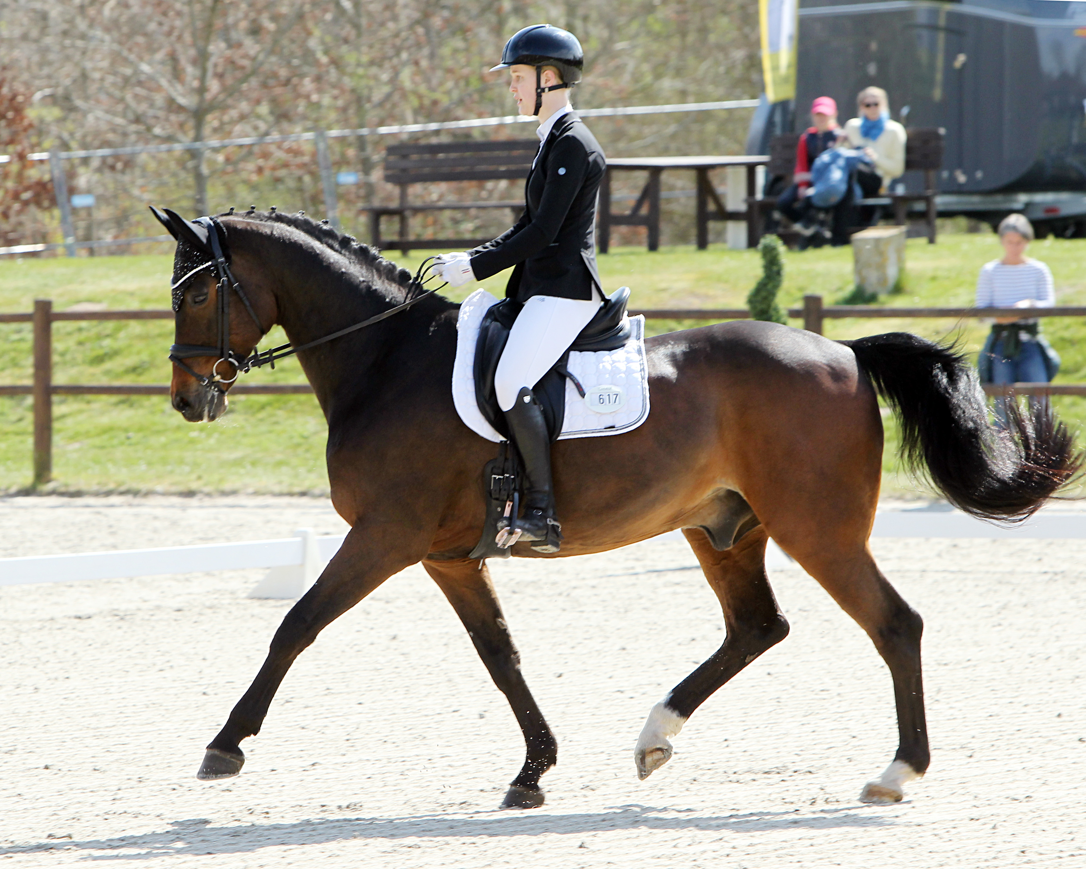 Der 2. Platz in der Dressurreiterprüfung Klasse L ging an Thea Fischer aus Friedrichsruhe auf dem 17-jährigen Rosenstolz. © J.Wego