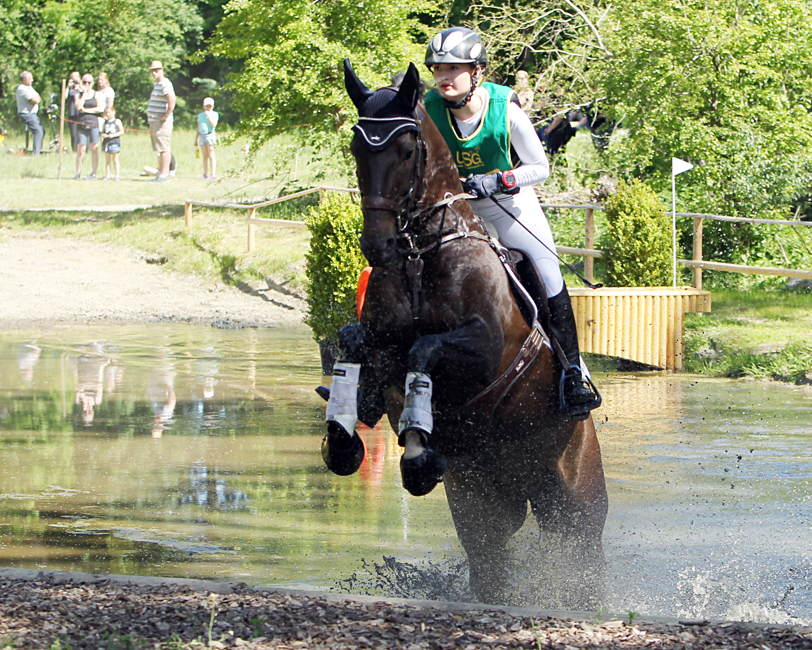 Freya Schaepe gewann in Bredeneek mit dem 16-jährigen Bellario-Sohn Basket die 1. Abteilung der Vielseitigkeitsprüfung Klasse A. © J. Wego