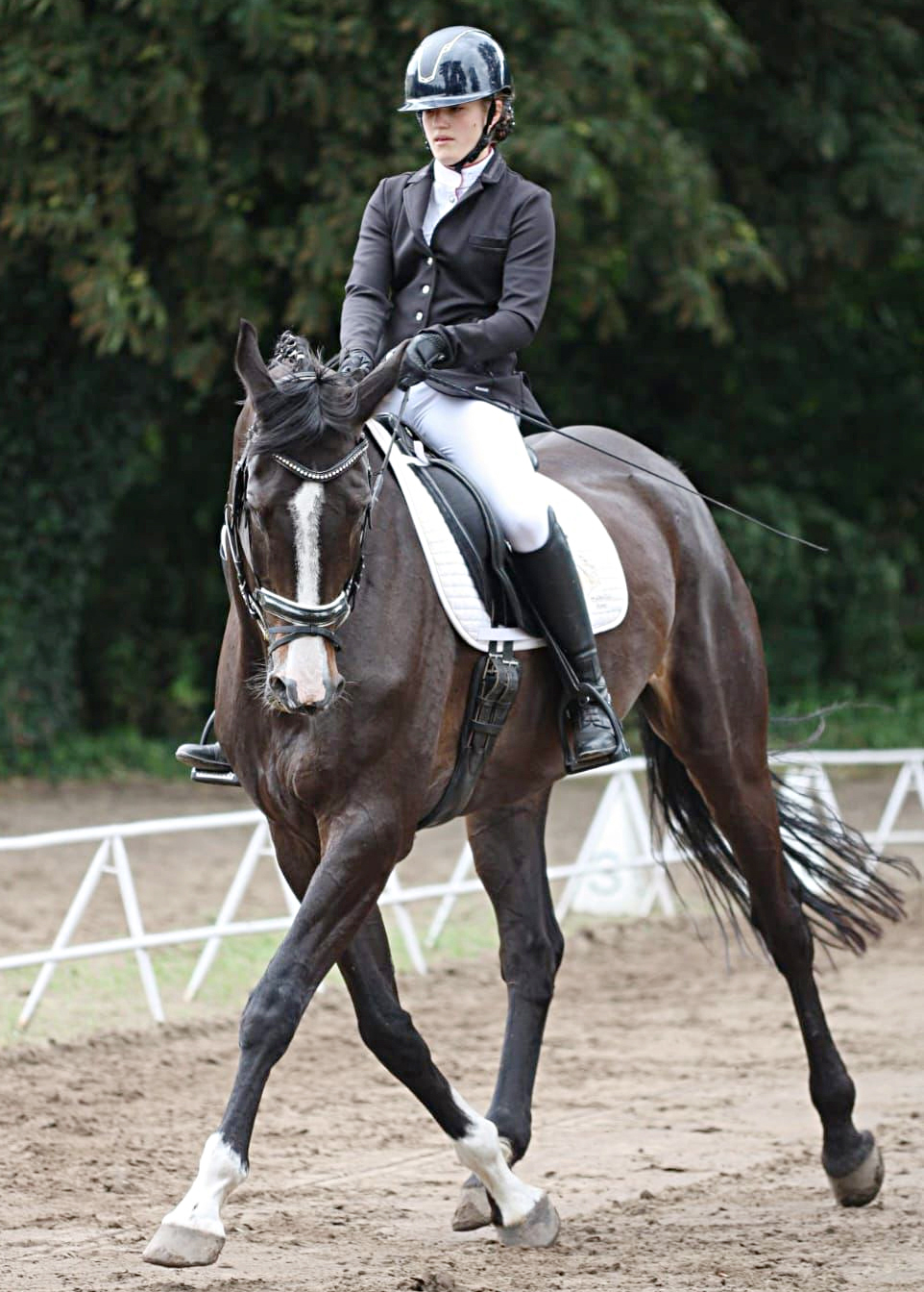 Sophie Hohensee vom Reitclub Reez nimmt zwei Tage nach ihrem 16. Geburtstag mit Benvenuto an dem Dressurturnier teil