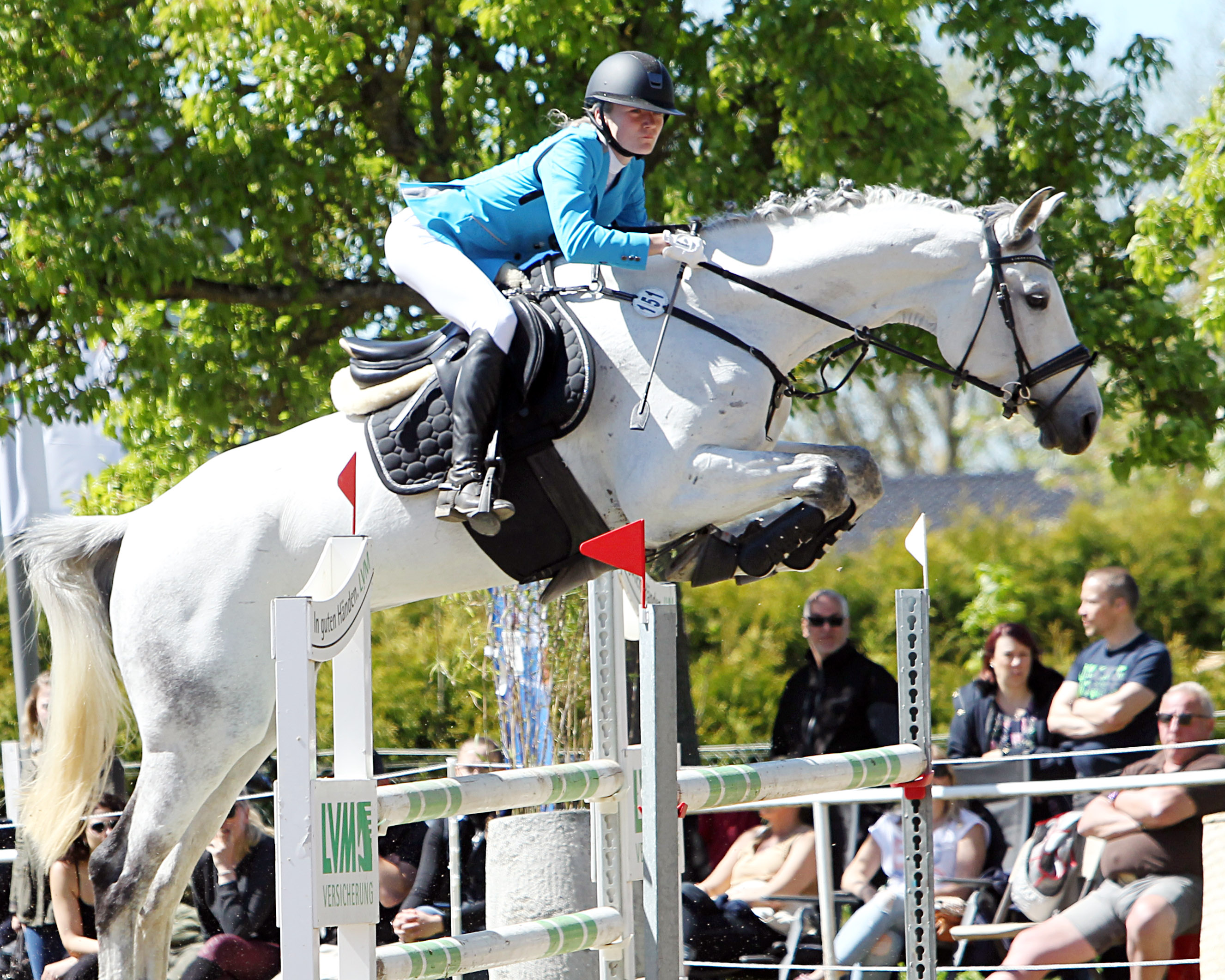 Zu den erfolgreichen jungen Damen des gatgebervereins gehört aktuell Johanne Thietke - hier mit dem 14-jährigen Trakehner Wiesentanz K. © J.W.