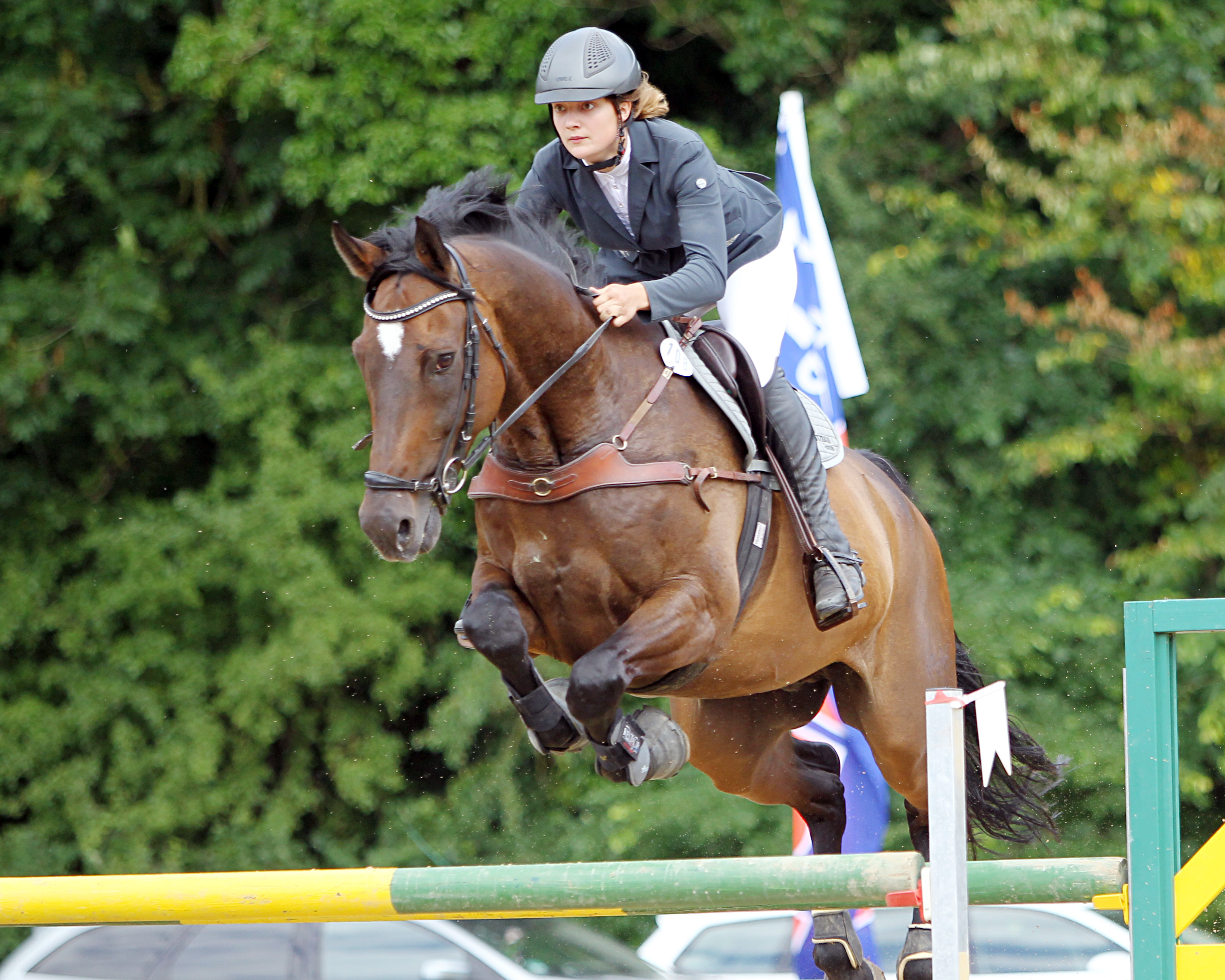 Einen weiteren L-Sieg gab es in Woldegk für Ronja Marlen Schmitz (Sternfeld) mit Conquistador. © J. Wego