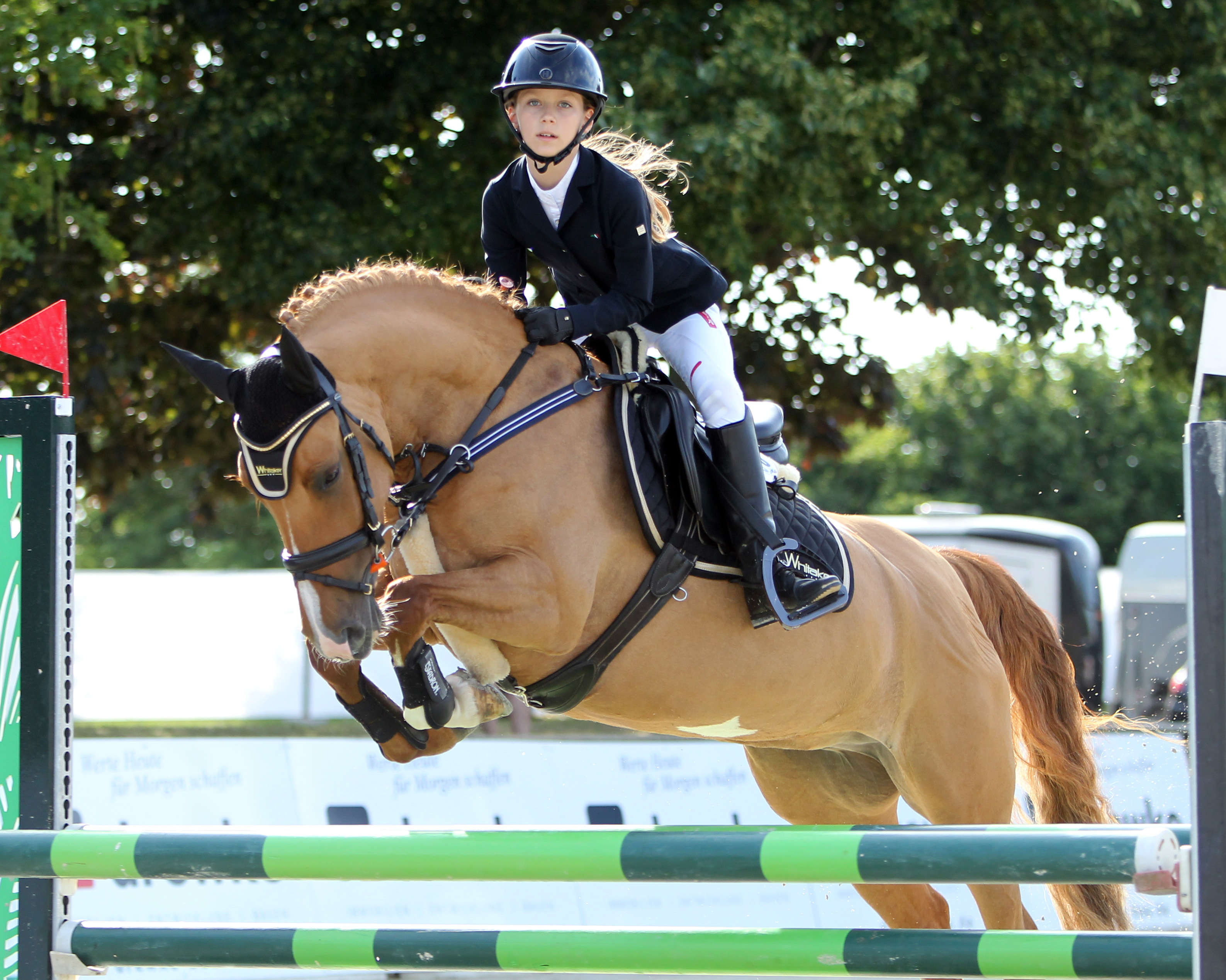 Mit Nachwuchsreiterin Helena Mörke hat der RSV Dersekow ein großes Talent in seinen Reihen, die sich mit ihrem Pony PAV Vanity Fair schon auf das Turnier freut. © J.Wego