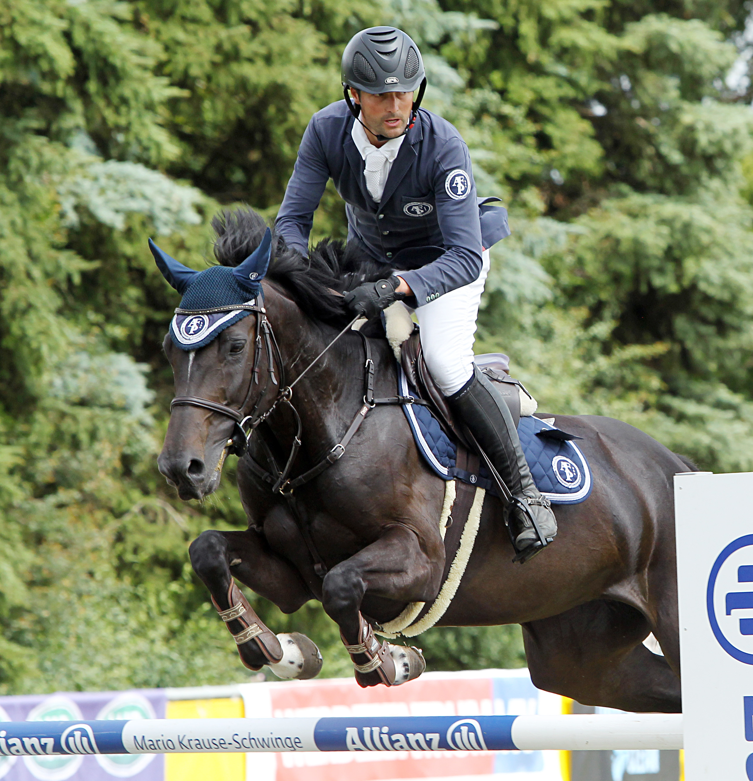 Der Gadebuscher Philipp Makowei wurde mit Queo II Zweiter im Großen Preis und gewann mit Domiziana del Zietlitz Z (Foto) das Zwei-Sterne M-Springen am Samstag. © J. Wego