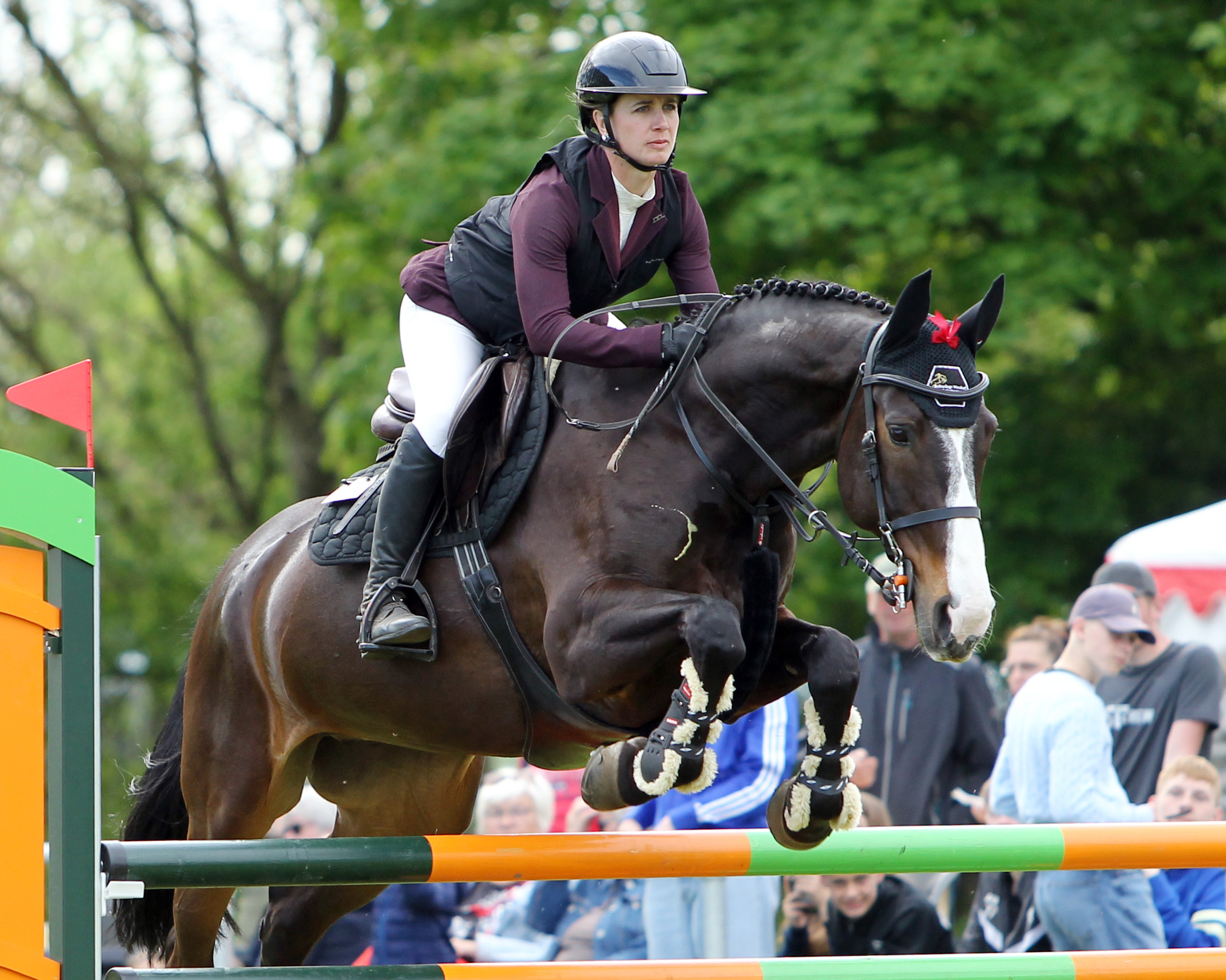 Das Stilspringen (A2*) in der Amateur-Tour gewann Romy Bischof (Wendorf) auf Levendula vor Pauline Linde (Tentzerow) auf Luca V. und Charlotte Fehr (Polzow) auf Calandie. © Jutta Wego
