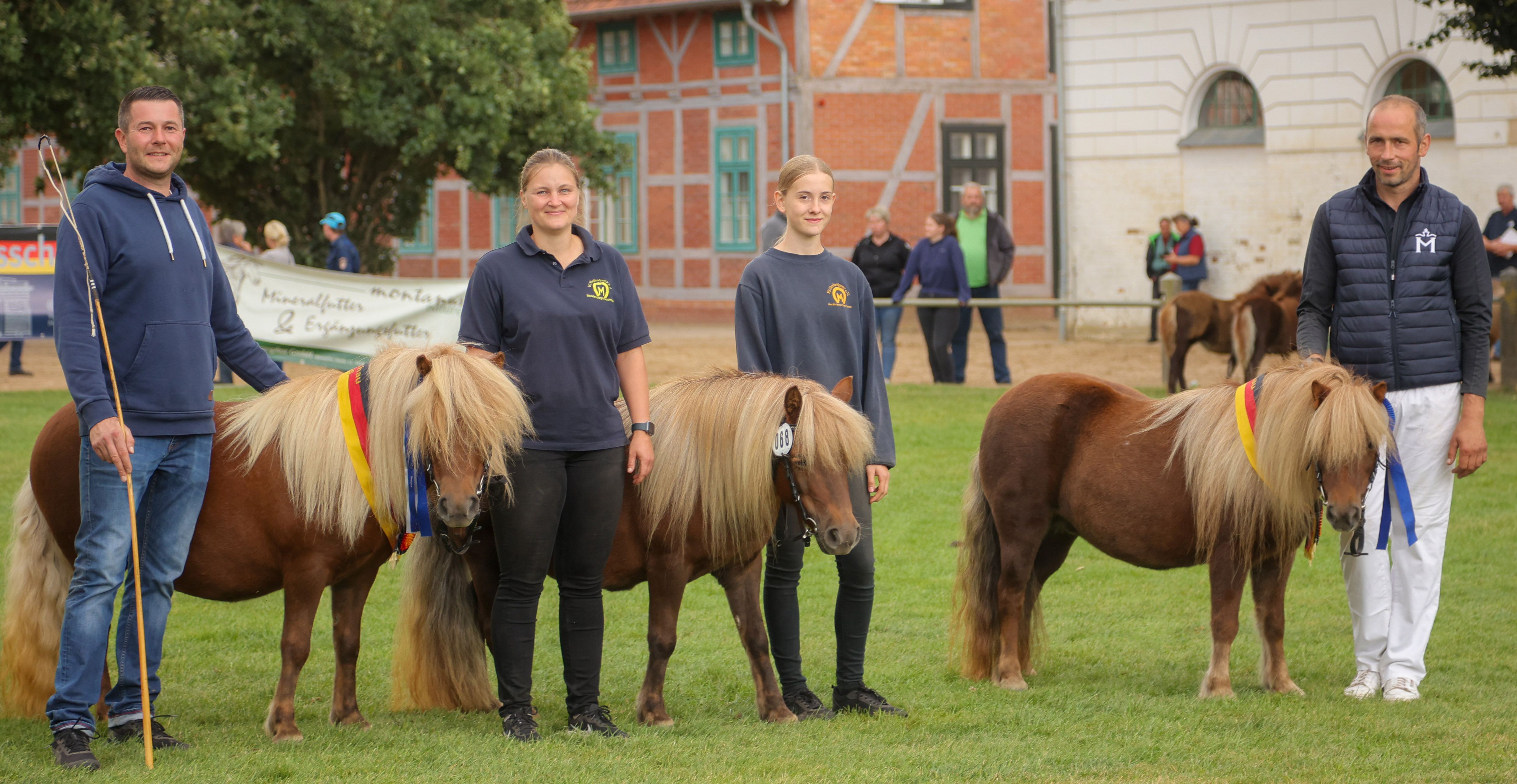 Gemeinsam mit ihrer Mutter Ailquina von Alquin v.'t Heut und Großmutter X-Willi von Xente van't Heut konnte Goldi von Ail-Gwen auch die Familienwertung bei den Shetland Ponys gewinnen. © Rainer Kohl