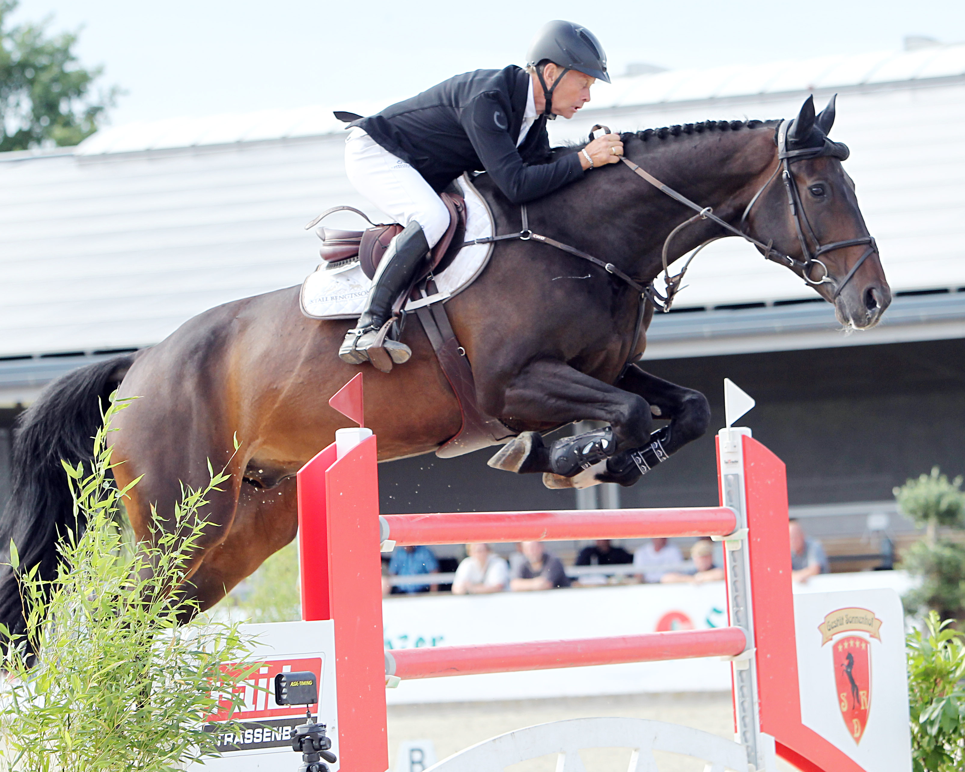Der Sieger im Großen Preis bei der 3. Ostsee-Trophy in Hof Redentin, der Schwede Rolf-Göran Bengtsson aus Breitenburg mit Cosinus LVP Z. © J. Wego