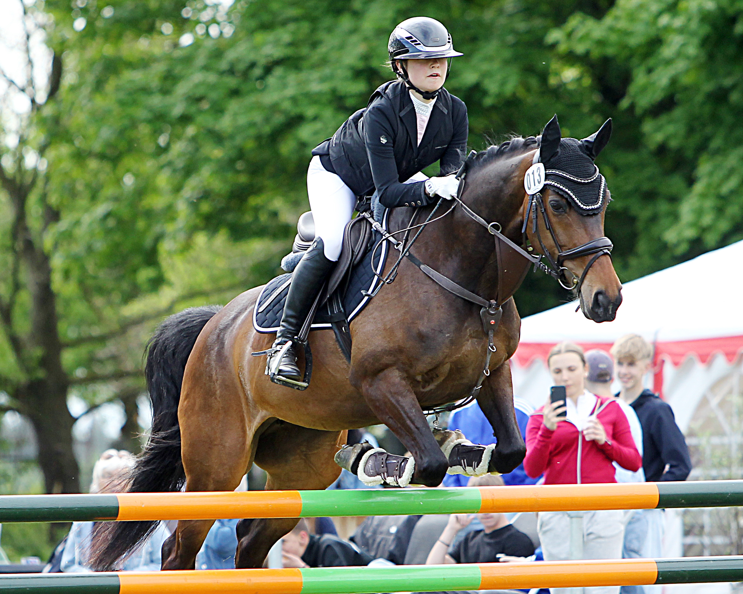 Im Spring-, Gelände- und Dressursattel erfolgreich - Tessa-Catharina Wilfert gewann mit Balestera (Foto) in Güstrow die A-Dressur A12, die Dressurreiterprüfung und mit Clever Clogs die A6. © J. Wego