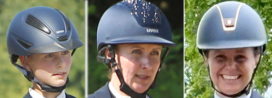 Dressur v.l.: Corinne Rieger, Maria Zahn, Anneli Spitzmann