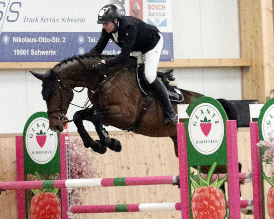Mit dem 6-jährigen Caiosall gewann Andre Thieme eine Abteilung des M1* Youngster-Springens und wurde in der Springpferde L Zweiter. © KaLo