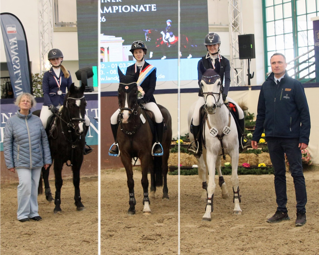 Hallenchampionat Redefin: Elli Mau, Tessa Kaminski, Amelie Kutsch, Juliane Weihs, Christin Wascher und Karsten Krohn holten die Titel