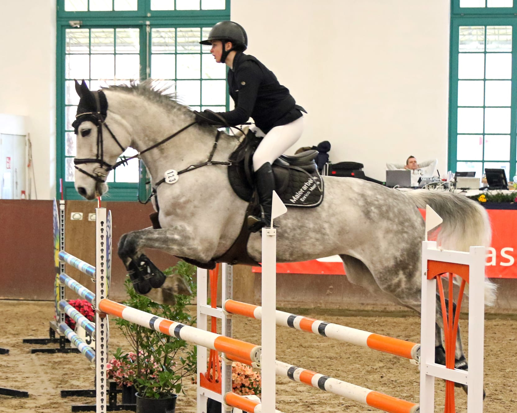 Mit zwei Nullrunden auf Detienne holte Tessa Kaminski Championess bei den U16 Children den Titel nach Plöwen. © KaLo