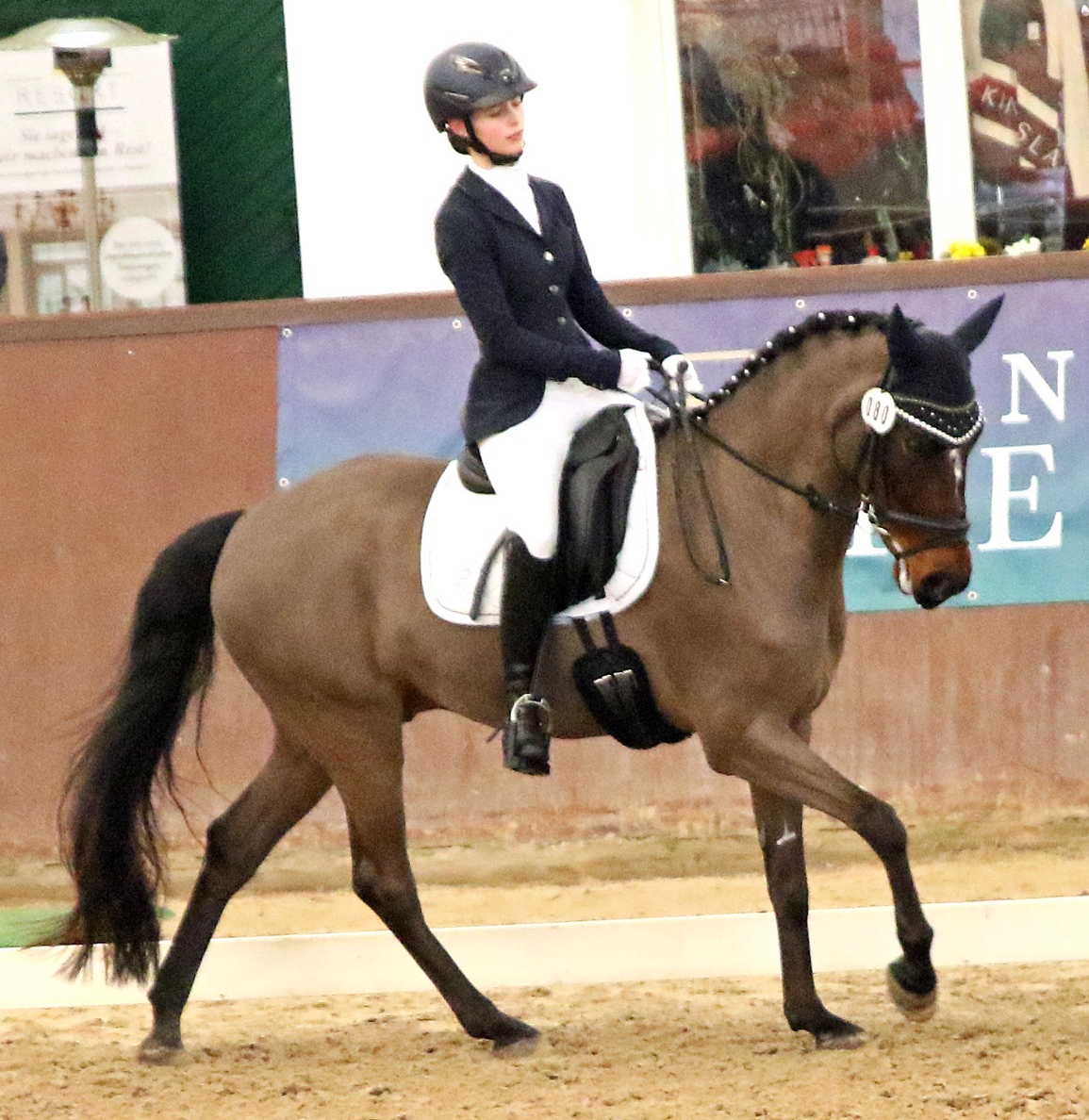 Corinne Rieger vom RC Passin fügte ihren Erfolgen einen hinzu und gewann mit dem 8-jährigen Pony Nix Nils in Klasse L Gold bei den U21 Reitern.