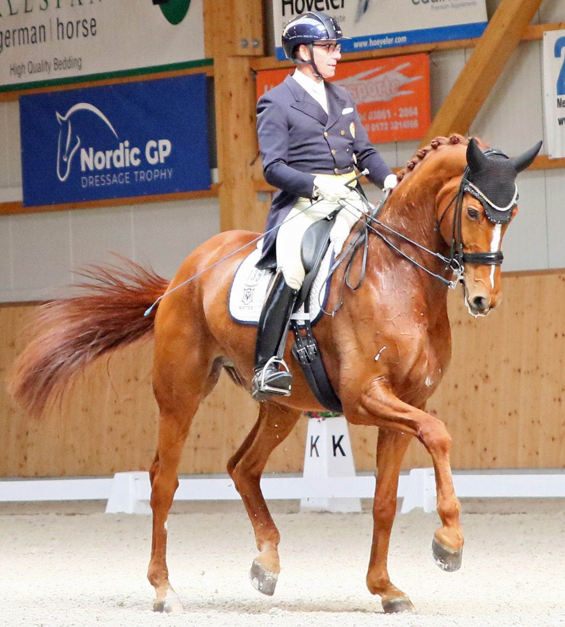 Mit 77,680 Prozentpunkte hat der Portugiese Nuno Palma e Santos vom RFV Wedel mit Fortunity S FRH die Grand Prix Spezial gewonnen. © KaLo