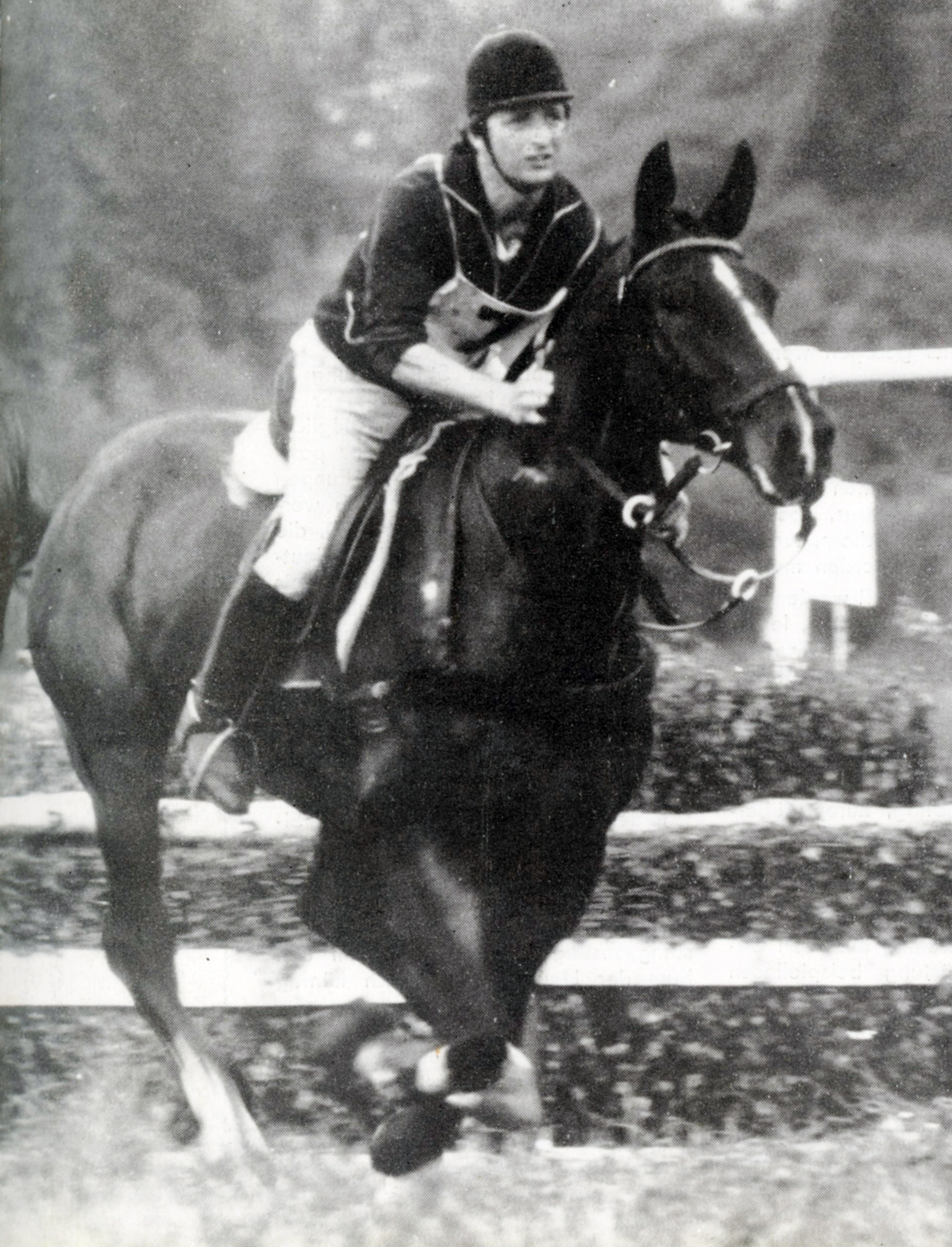 Willi Wego Mit Daker II 1983 auf dem Titelfoto der Zeitschrift „Pferd und Sport“ im Gelände von Groß Lüsewitz, wo er sich die Meistertitel im Gelände und in der Vielseitigkeit holte. © Mihatsch