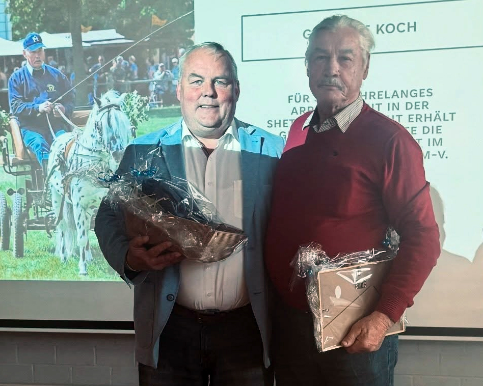 Für sein Lebenswerk, vor allem bei der Entwicklung der Shetlandponyzucht, wird Gisbert Koch, gerade 80 geworden, nun als Ehrenmitglied des Verbandes geführt. © D. Vollmers