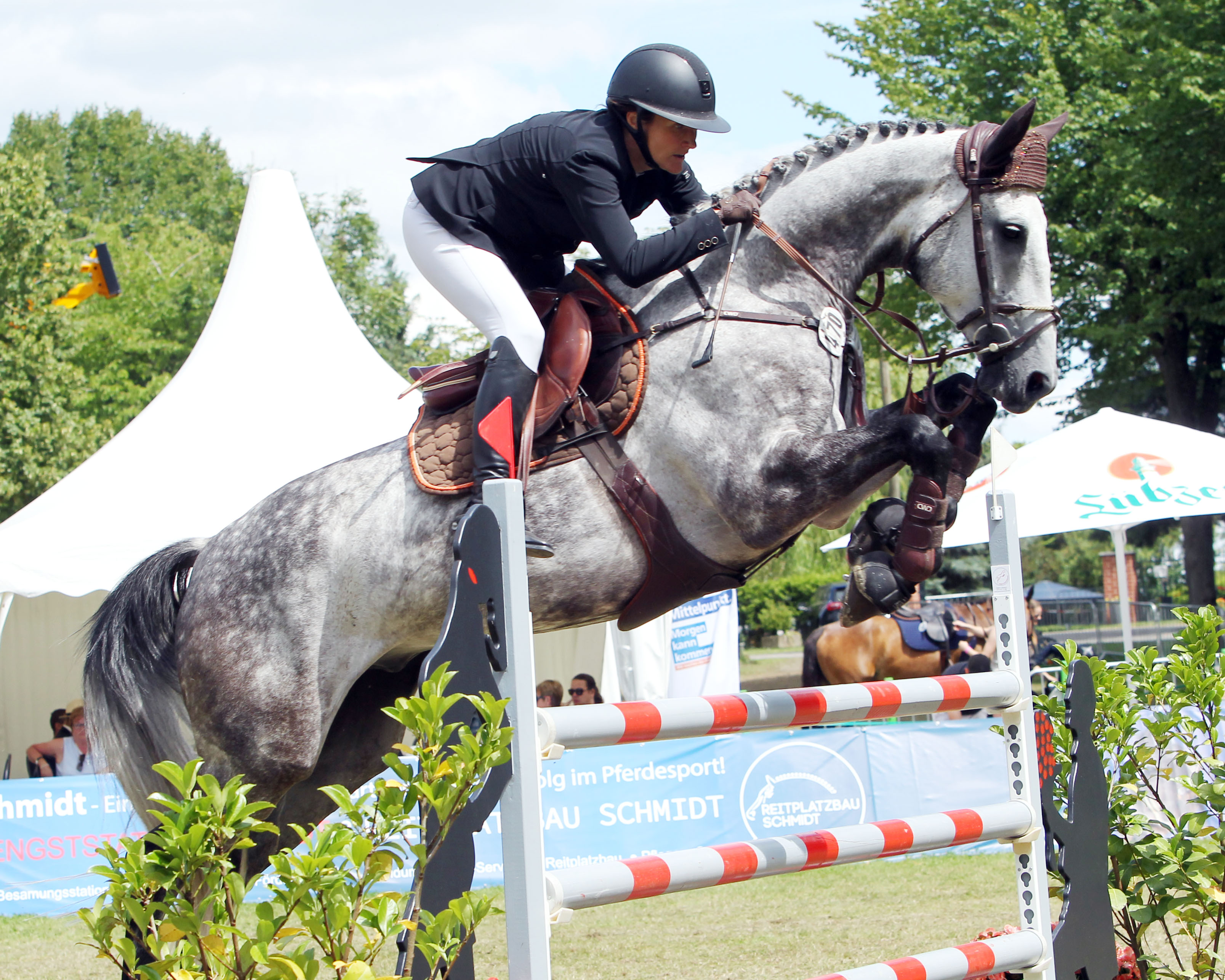 Das Championat von Boock, ein 140cm S-Springen, gewann Anna Ebel-Jürgens auf Zaligor. © Archiv J. Wego