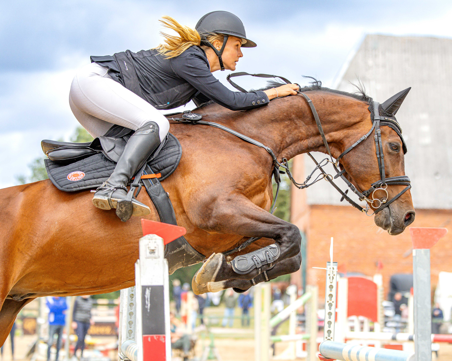Einen Gastgebersieg gab es im L-Springen mit steigenden Anforderungen durch Pia Nicole Sakriß auf Concilo. © S. Boge