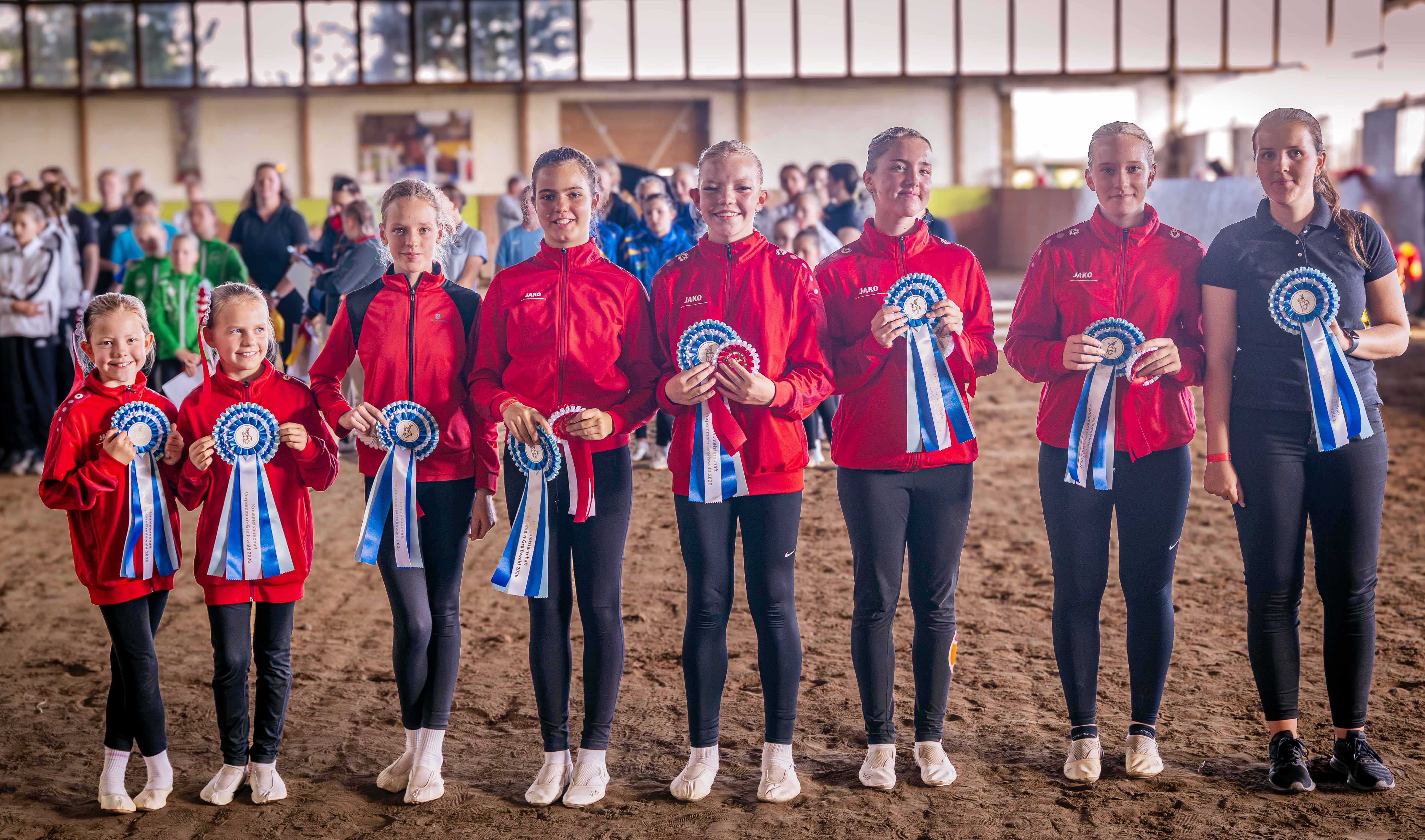Bronzemedaillengewinner bei den Gruppen in der Kreismeisterschaft wurde Wusterhusen II mit Emily Bohnenberg.