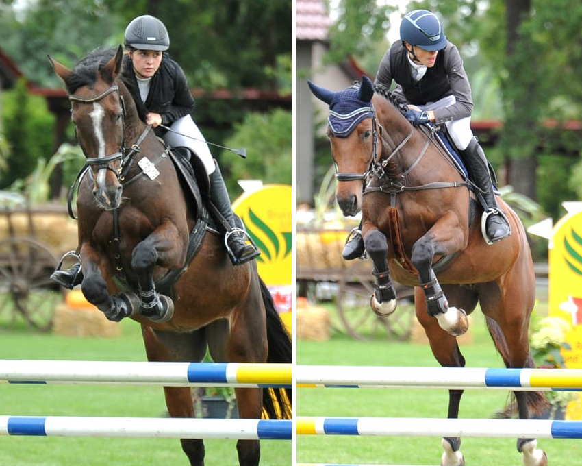 Die Silber- und Bronzemedaillengewinner der LK 5 in der KM Ludwigslust-Parchim: Jolyn Jastram mit Casablanca (l.) und Finn Strohbehn mit Wanda (r.). © A. Strohbehn