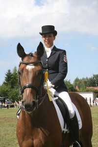 Die S-Dressur gewann Anne Blank (Rostocker Heide) auf Pik Dame L. Foto: Jutta Wego