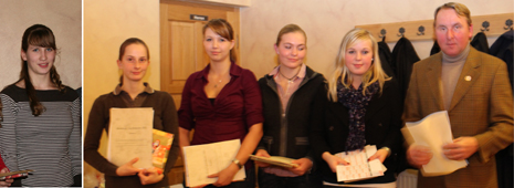 Der Dressurkader mit Anne Stolzenburg, Jenny Oelmann, Anne Blank, Helena Reppin, Anna Rindler und Honorartrainer Michael Thieme. Foto: Wego