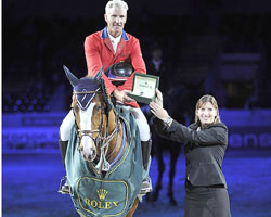 Der 52-jährige US-Amerikaner Rich Fellers hat mit dem irischen Hengst Flexible das diesjährige Weltcup-Finale in s'Hertogenbosch gewonnen. Foto: Houghton