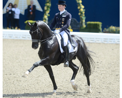 Ein glänzendes Comeback gelang Matthias Alexander Rath in Hagen mit Totilas. Mit persönlichen bestleistungen gewann er den Grand Prix und die Grand Prix Kür gegen Vite-Europameisterin Laura Bechtolsheimer (England). Foto: Frieler