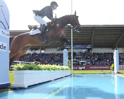 Sieger der 2. Qualifikation zum Deutschen Springderby wurde Michael Greeve aus den Niederlanden auf Exclusive. Foto: Frieler