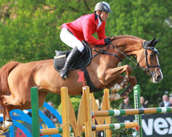 Thomas Kleis lag nach der 1. Wertungsprüfung mit Questa Vittoria fehlerfrei auf dem 4. Platz. Foto: Wego