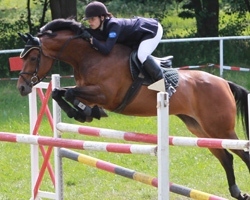 Laura Falk aus Wischuer gewann das M-Springen in Alt Bukow am Samstag und wurde am Sonntag Zweite. Foto: Wego