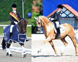 Anna-Christina Abbelen (l.) und Semmieke Rothenberger gehörten zum deutschen team, das in Fontainebleau Mannschaftsgold gewann. Foto: Becker